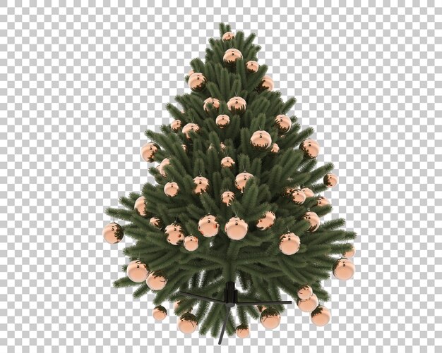 Kerstboom op transparante achtergrond. 3d-rendering - illustratie