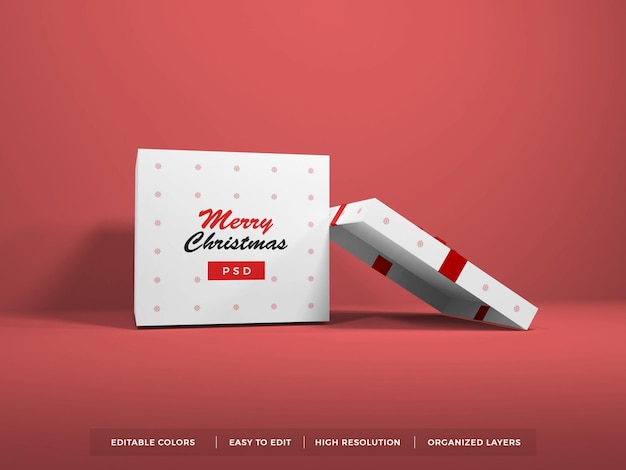 Kerstcadeau doos mockup 1