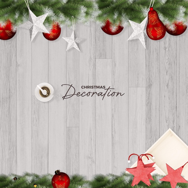 Kerstdecoratie ornament in 3d-rendering