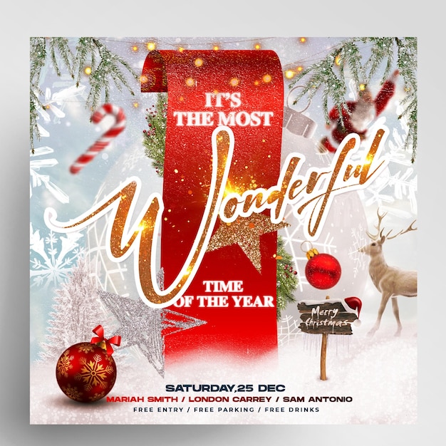 Kerstfeest Instagram Flyer