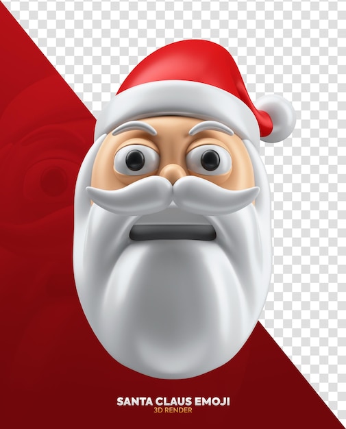 PSD kerstman emoji 3d boze gezicht