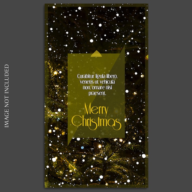 Kerstmis en gelukkig nieuwjaar 2019 photo mockup en instagram story template