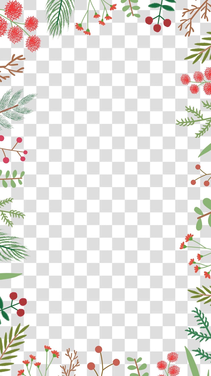 PSD kerstmis png grens doorzichtige achtergrond