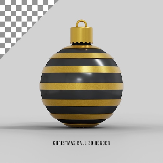 PSD kerstscène en ornament 3d render