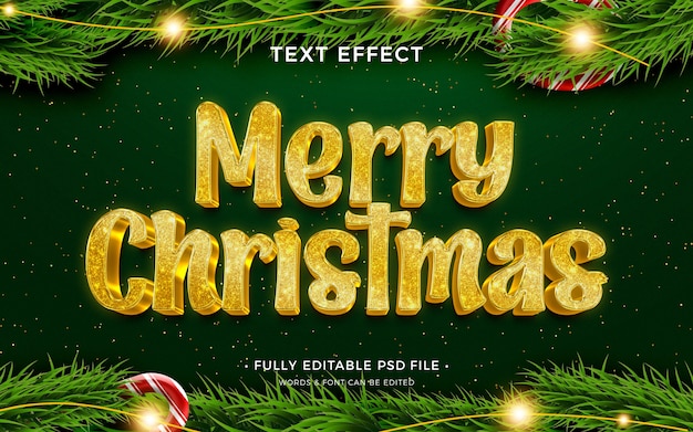 PSD kersttekst-effect