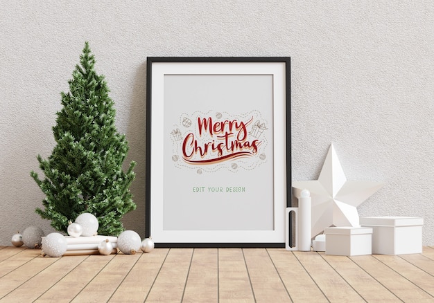 Kerstvakantie groet Frame ontwerp