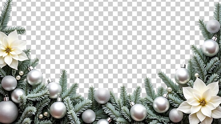 PSD kerstversieringen op een doorzichtige achtergrond