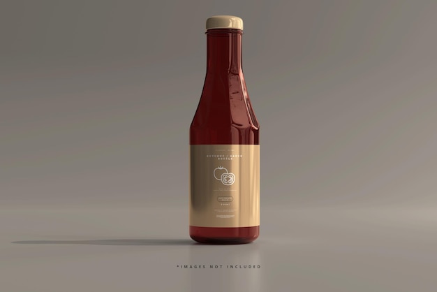 Ketchup or sauce bottle mockup