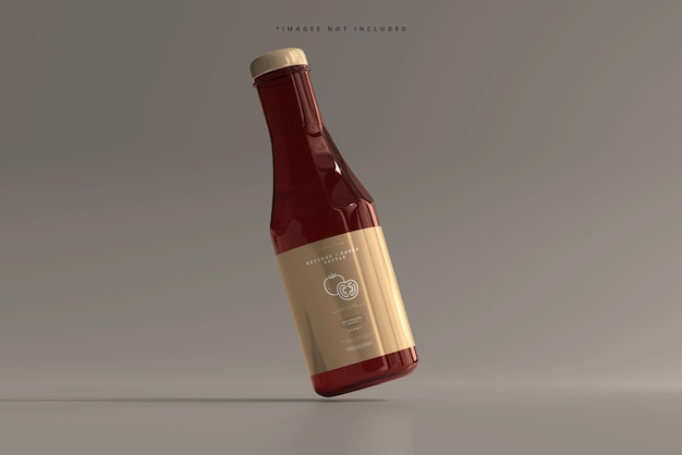 PSD ketchup or sauce bottle mockup