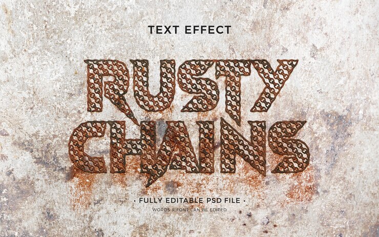 PSD ketting teksteffect