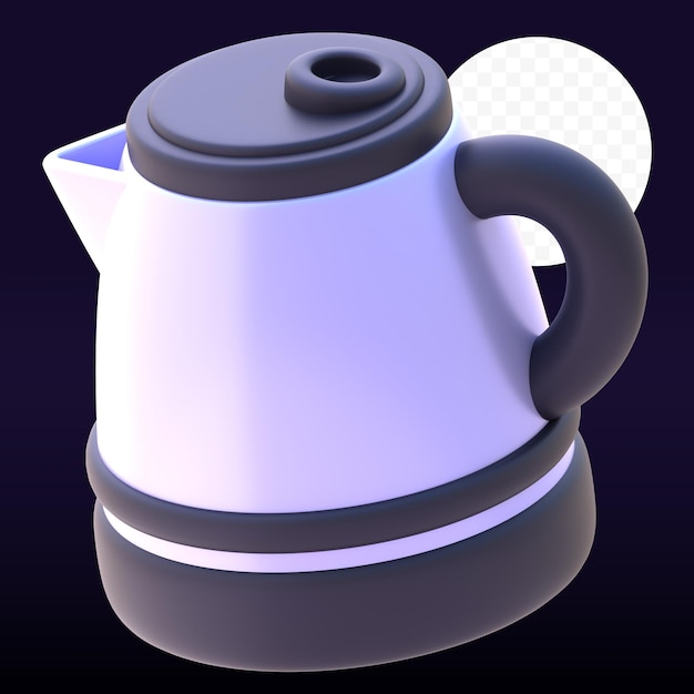 PSD kettle in 3d renderen graphic