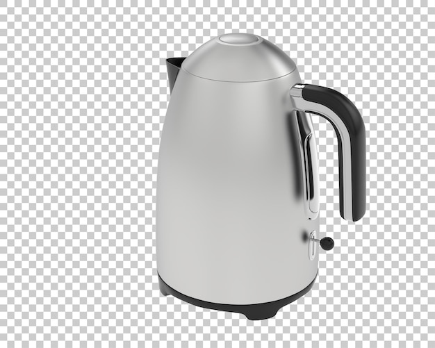 PSD kettle isolated on background 3d rendering illustration