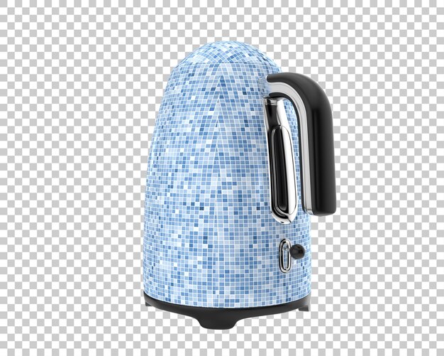 PSD kettle isolated on background 3d rendering illustration