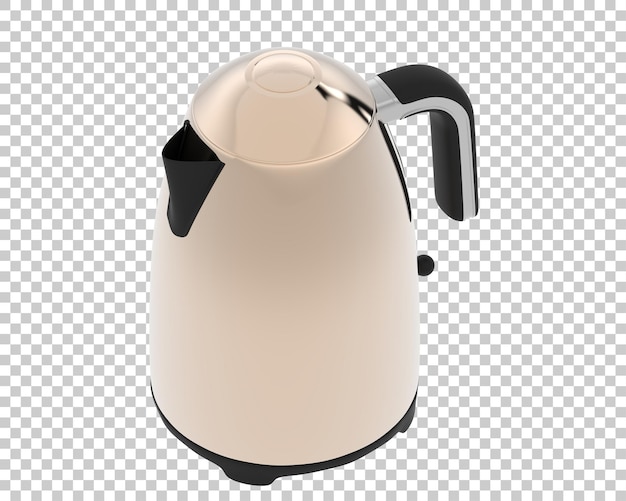 PSD kettle isolated on background 3d rendering illustration