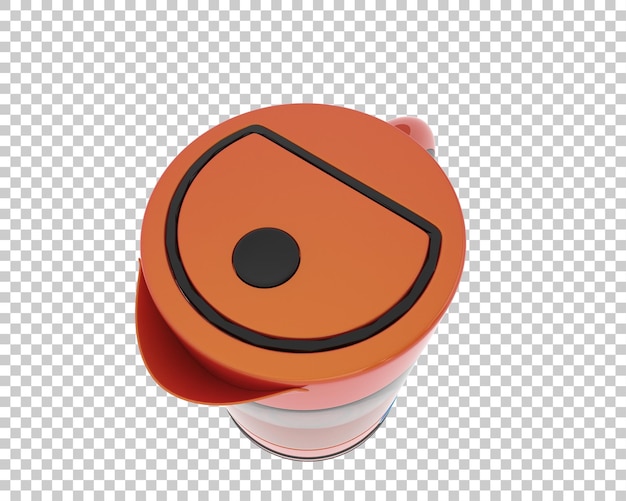 kettle isolated on transparent background 3d rendering illustration