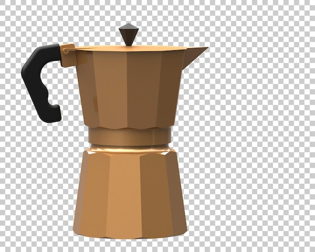 PSD kettle isolated on transparent background 3d rendering illustration