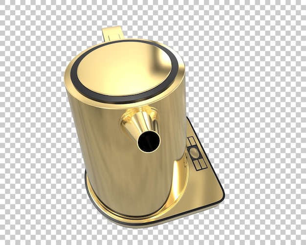 Kettle isolated on transparent background 3d rendering illustration