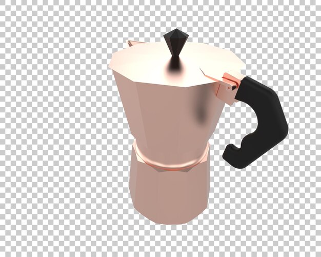 Kettle isolated on transparent background 3d rendering illustration