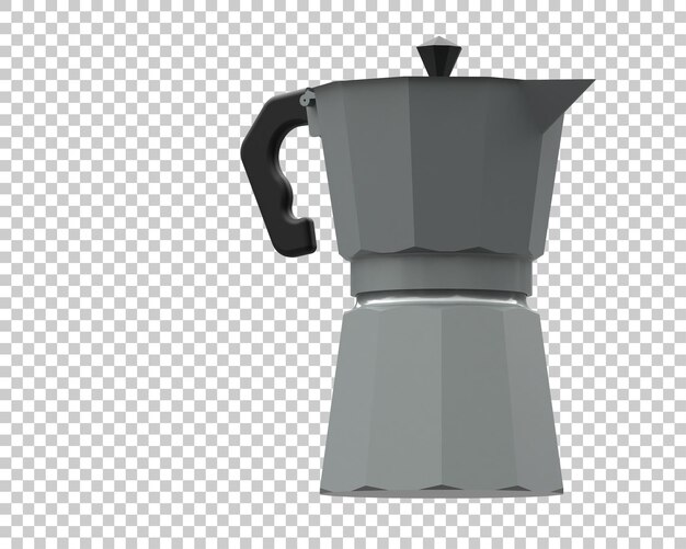 PSD kettle isolated on transparent background 3d rendering illustration