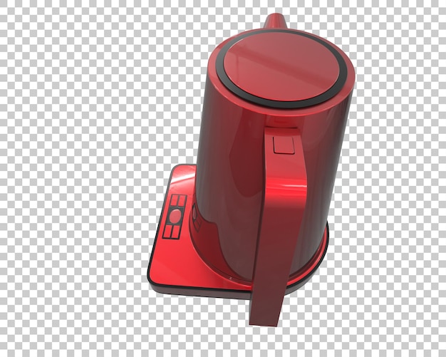 PSD kettle isolated on transparent background 3d rendering illustration