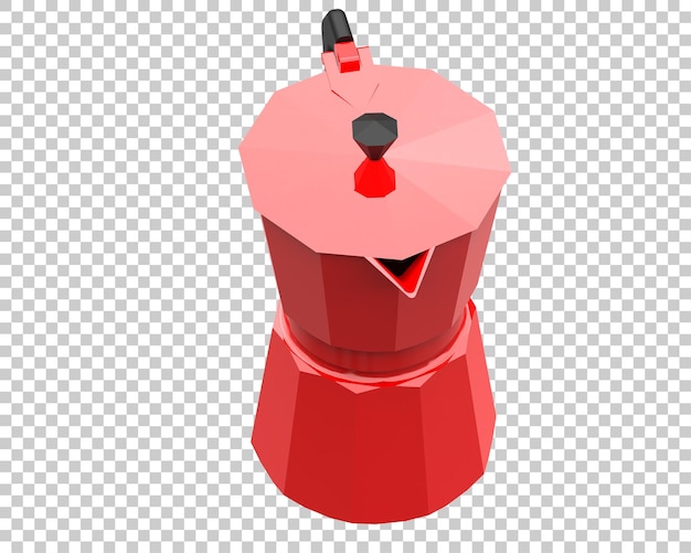 Kettle isolated on transparent background 3d rendering illustration