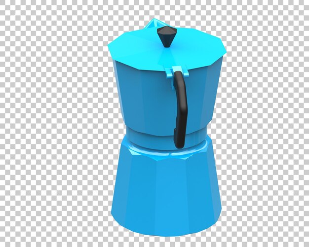 PSD kettle isolated on transparent background 3d rendering illustration