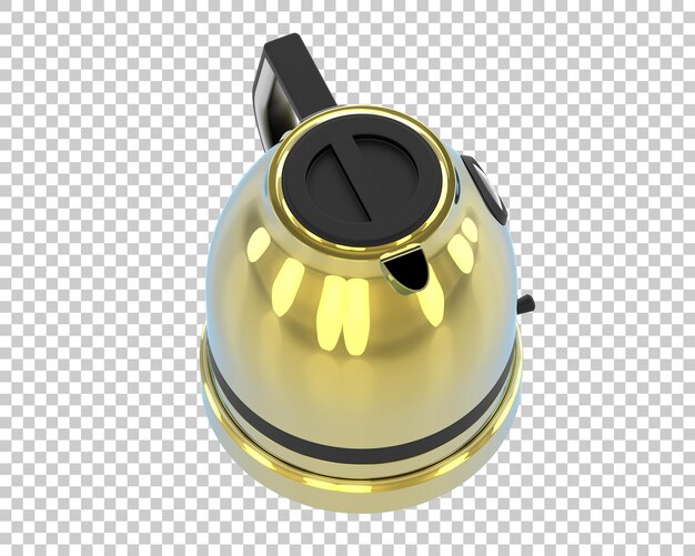 PSD kettle isolated on transparent background 3d rendering illustration