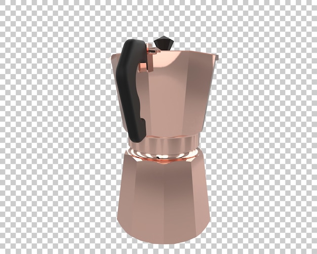 kettle isolated on transparent background 3d rendering illustration