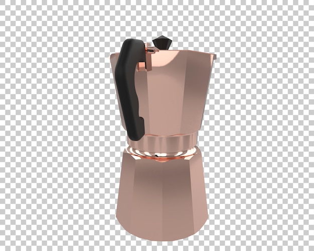 PSD kettle isolated on transparent background 3d rendering illustration