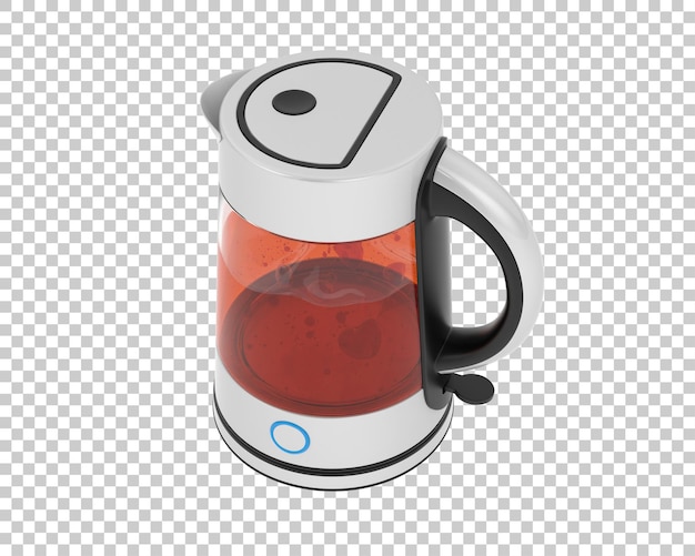 Kettle isolated on transparent background 3d rendering illustration