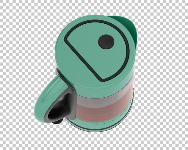 PSD kettle isolated on transparent background 3d rendering illustration