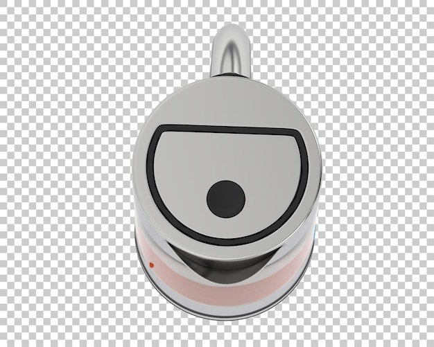 PSD kettle isolated on transparent background 3d rendering illustration