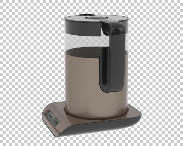 PSD kettle isolated on transparent background 3d rendering illustration