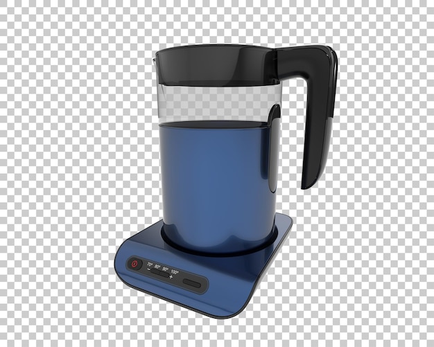 PSD kettle isolated on transparent background 3d rendering illustration