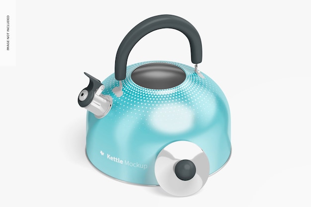 Kettle mockup, isometric view