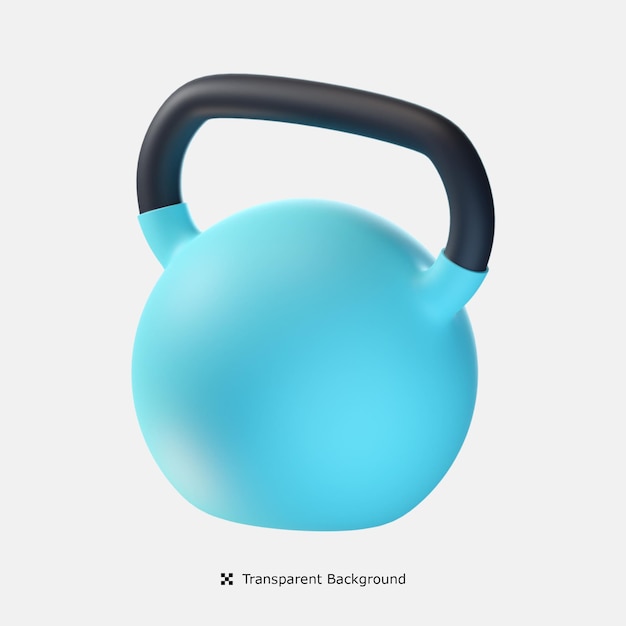 PSD kettlebell 3d pictogram illustratie