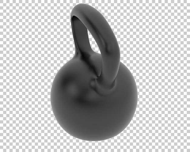 Kettlebell op transparante achtergrond 3d-rendering illustratie