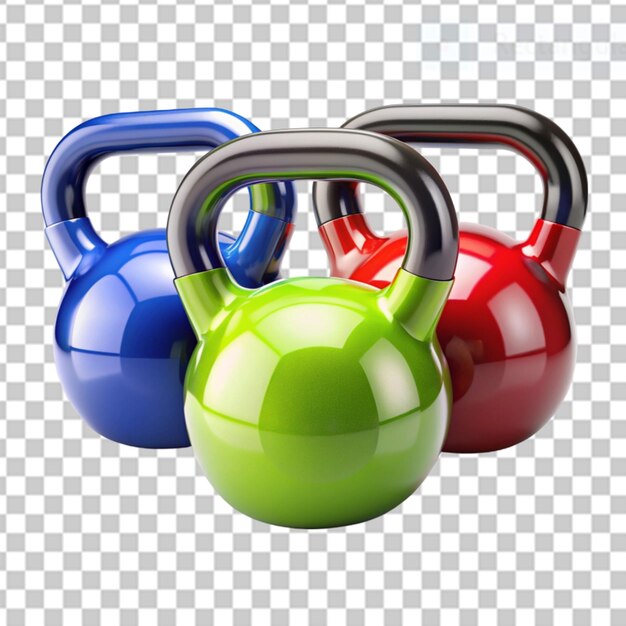 PSD kettlebells on transparent background