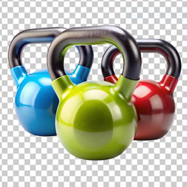 PSD kettlebells on transparent background