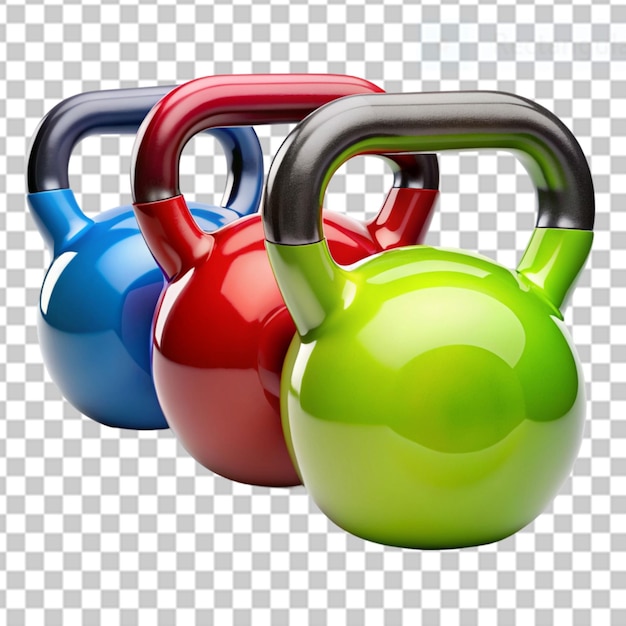 PSD kettlebells on transparent background