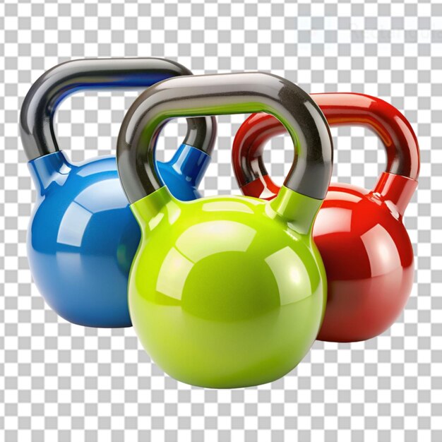 PSD kettlebells on transparent background