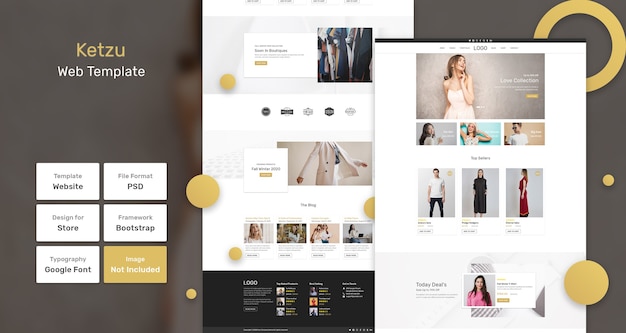 PSD ketzu fashion store web template