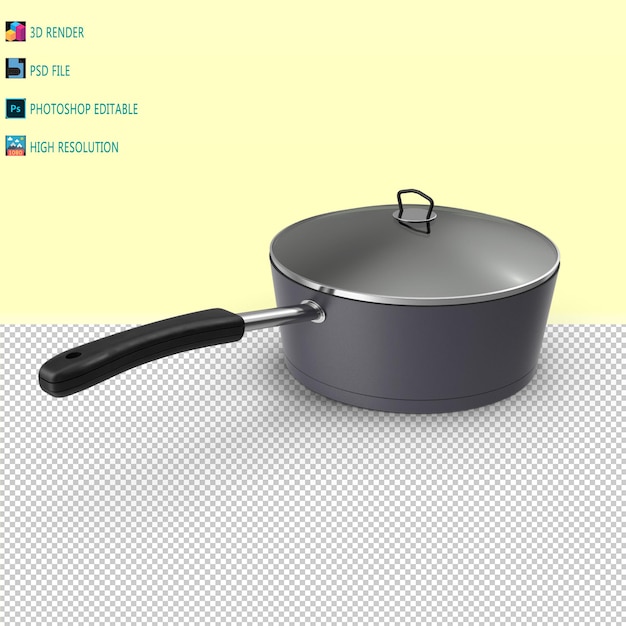 PSD keukenpot 3d render psd