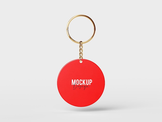 PSD key chain mockup design