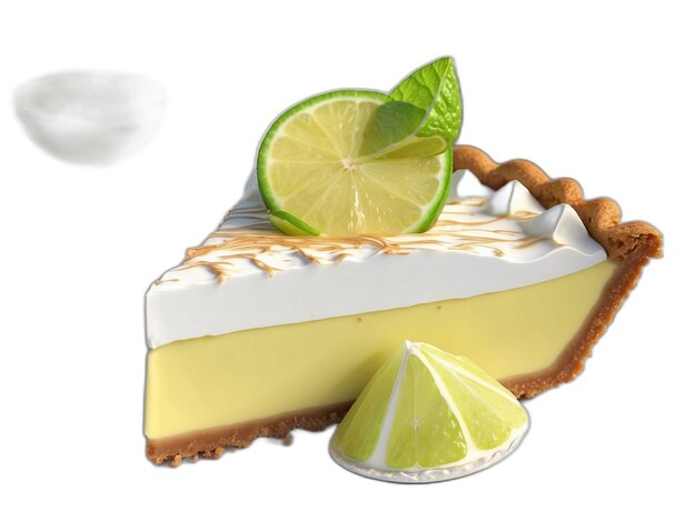 Key lime psd su sfondo bianco