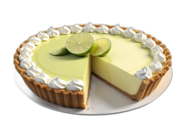 Key lime psd su sfondo bianco