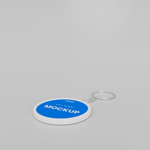 PSD key ring 3d mockup design