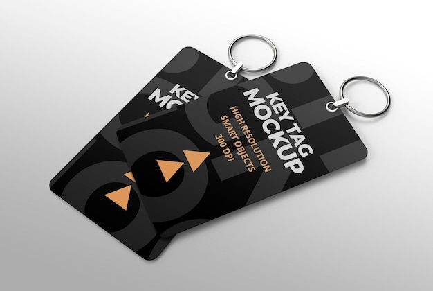 Key tag mockup per presentazioni di branding e pubblicità