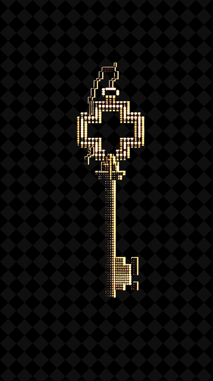 PSD key with a cross on the top