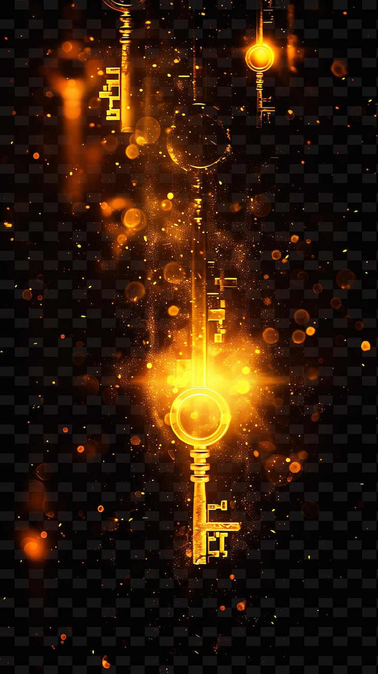 PSD a key with a golden key that says key